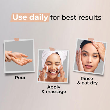Kaya Clinic Skin Awakening Rinse with Niacinamide, Vitamin C, A & E, Vitamin C Face Wash, Vitamin C Cleanser, Brightening Face Wash, Daily Use Face Wash for All Skin Types, 100ml